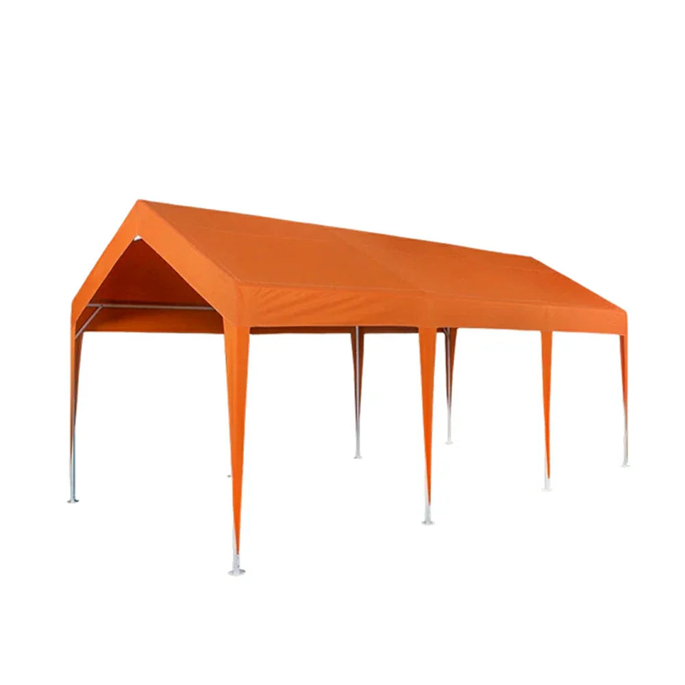 TREKKA Heavy-Duty Outdoor Canopy Tent - 3x6m Large Canopy Reinforced Steel Frame Waterproof & UV-Resistant Fabric Wind-Stable Structure - Orange