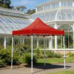TREKKA Outdoor Pop-Up Canopy - 2/3m Square Canopy Reinforced Steel Frame Waterproof & UV-Resistant Fabric Wind-Stable Structure - Red