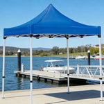 TREKKA Outdoor Pop-Up Canopy - 2/3m Square Canopy Reinforced Steel Frame Waterproof & UV-Resistant Fabric Wind-Stable Structure - Blue