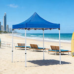 TREKKA Outdoor Pop-Up Canopy - 2/3m Square Canopy Reinforced Steel Frame Waterproof & UV-Resistant Fabric Wind-Stable Structure - Blue