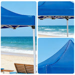 TREKKA Outdoor Pop-Up Canopy - 2/3m Square Canopy Reinforced Steel Frame Waterproof & UV-Resistant Fabric Wind-Stable Structure - Blue