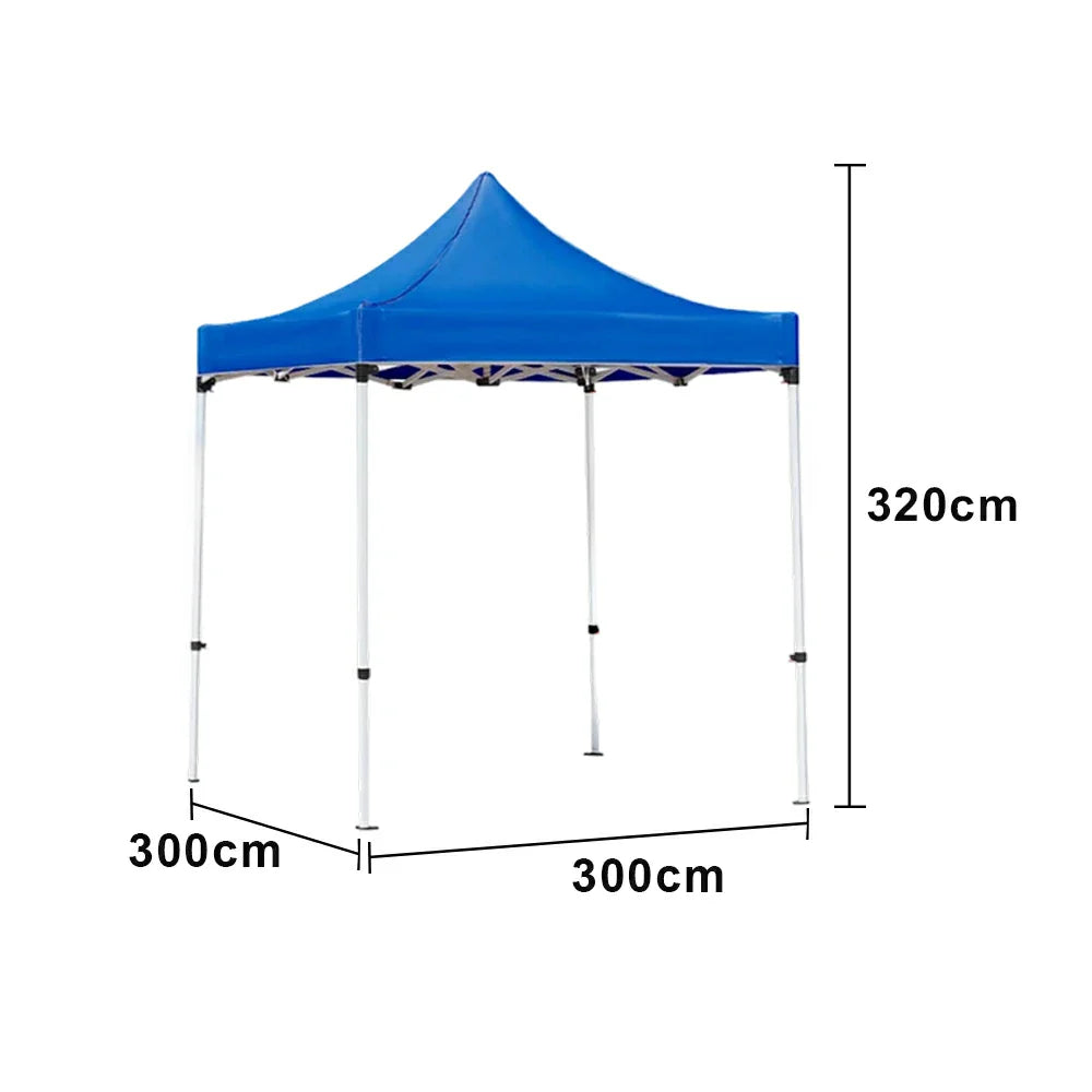 TREKKA Outdoor Pop-Up Canopy - 2/3m Square Canopy Reinforced Steel Frame Waterproof & UV-Resistant Fabric Wind-Stable Structure - Blue