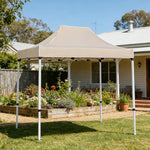 TREKKA Outdoor Pop-Up Canopy - 2/3m Square Canopy Reinforced Steel Frame Waterproof & UV-Resistant Fabric Wind-Stable Structure - Beige