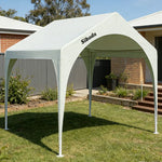 TREKKA Outdoor Arch Canopy Gazebo - 3x3m Canopy Only Reinforced Steel Frame Waterproof & UV-Resistant Fabric Wind-Stable Structure - Green