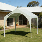 TREKKA Outdoor Arch Canopy Gazebo - 3x3m Canopy Only Reinforced Steel Frame Waterproof & UV-Resistant Fabric Wind-Stable Structure - Green