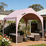 TREKKA Outdoor Arch Canopy Gazebo - 3x3m Canopy Only Reinforced Steel Frame Waterproof & UV-Resistant Fabric Wind-Stable Structure - Pink