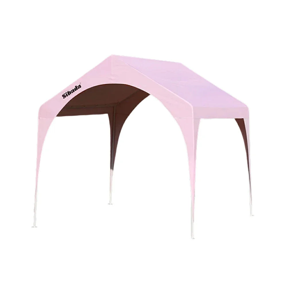 TREKKA Outdoor Arch Canopy Gazebo - 3x3m Canopy Only Reinforced Steel Frame Waterproof & UV-Resistant Fabric Wind-Stable Structure - Pink