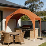 TREKKA Outdoor Arch Canopy Gazebo - 3x3m Canopy Only Reinforced Steel Frame Waterproof & UV-Resistant Fabric Wind-Stable Structure - Orange