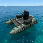 TREKKA Inflatable Kayak - Dual Air Chamber System Perfect for Sea & Lake Fishing Durable PVC High-Back Support Chair - Green
