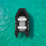 TREKKA 330cm Inflatable Kayak Durable PVC Construction Multi-Chamber Design Quick-Drain Valve Ideal for Fishing & Recreation - Black