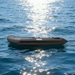 TREKKA 380cm Inflatable Kayak Durable PVC Construction Multi-Chamber Design Quick-Drain Valve Ideal for Fishing & Recreation - Black