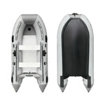 TREKKA 230/330/430cm Inflatable Kayak Durable PVC Construction Multi-Chamber Design Quick-Drain Valve Ideal for Fishing & Recreation - Grey