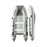 TREKKA 230/330/430cm Inflatable Kayak Durable PVC Construction Multi-Chamber Design Quick-Drain Valve Ideal for Fishing & Recreation - Grey