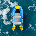TREKKA 230/330/380cm Inflatable Kayak Durable PVC Construction Multi-Chamber Design Quick-Drain Valve Ideal for Fishing & Recreation - Blue