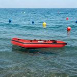 TREKKA 230/280/330cm Inflatable Kayak Durable PVC Construction Multi-Chamber Design Quick-Drain Valve Ideal for Fishing & Recreation - Red