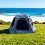 TREKKA Camping Tent with Mesh Panels, Floor Mat and 3-Sided TPU Doors -Waterproof, Windproof, Spacious and Quick to Set Up -Blue