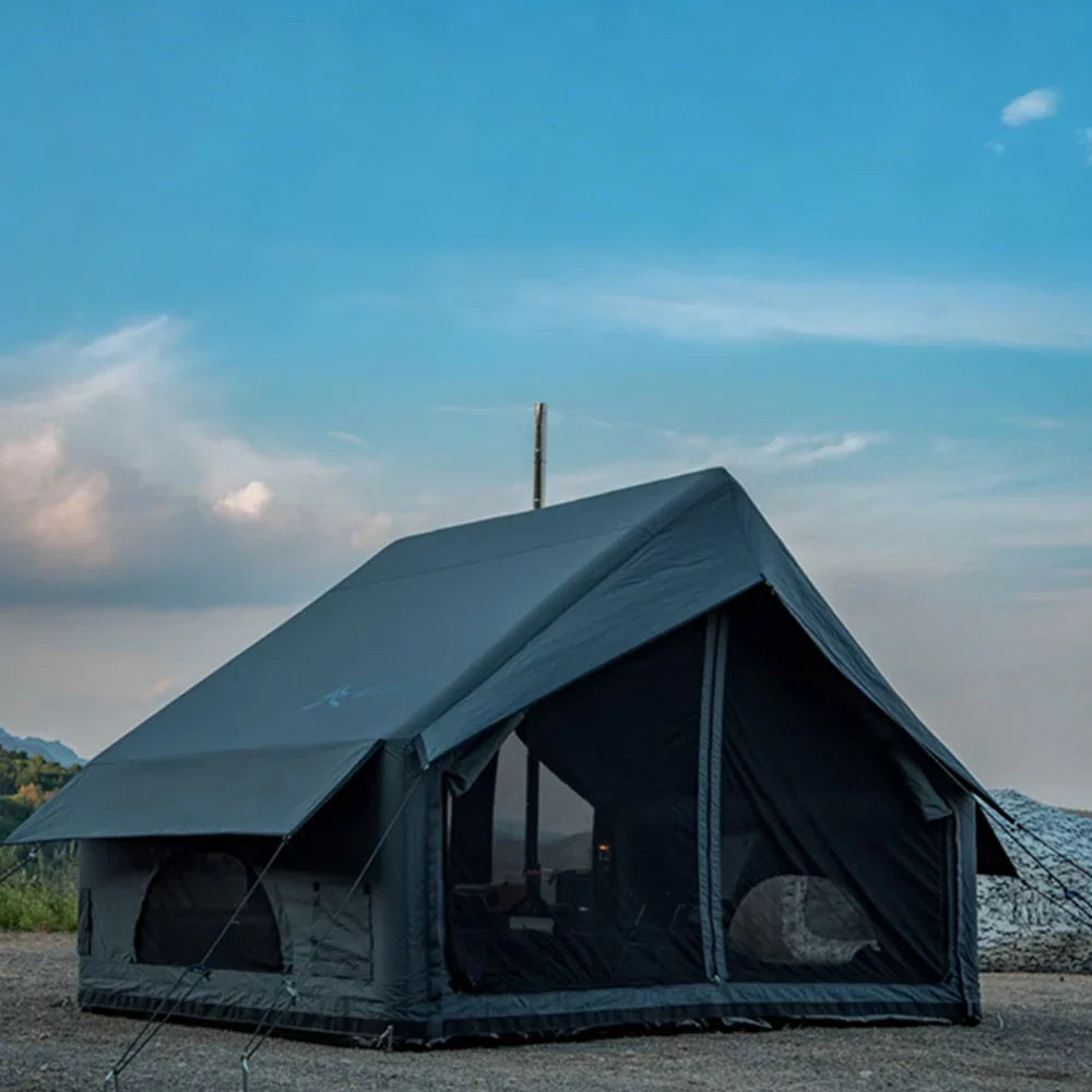 TREKKA Single Camping Tent with No-Extension Design -Waterproof, Windproof, Spacious Interior and Fast Setup for Outdoor Adventures -Grey