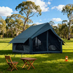 TREKKA Single Camping Tent with No-Extension Design -Waterproof, Windproof, Spacious Interior and Fast Setup for Outdoor Adventures -Grey