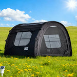 TREKKA Modular Inflatable Camping Tent for 2-3 People - All-Season Use, Reinforced Stability, Suitable for Autumn & Winter - Black