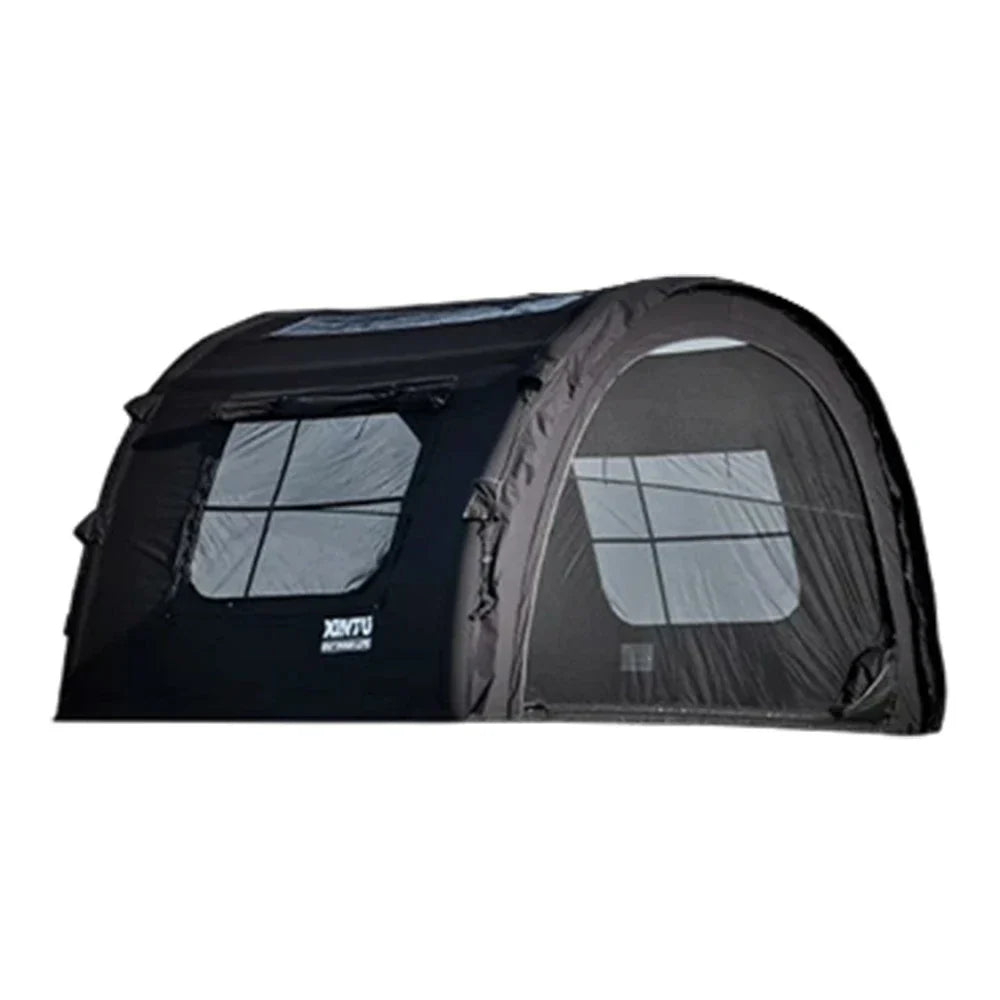 TREKKA Modular Inflatable Camping Tent for 2-3 People - All-Season Use, Reinforced Stability, Suitable for Autumn & Winter - Black