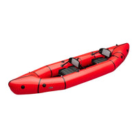 TREKKA 2-Person Inflatable Kayak Streamlined Patented Hull Lightweight Compact Design Spacious Interior for Recreation & Travel - Red