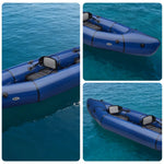 TREKKA 2-Person Inflatable Kayak Streamlined Patented Hull Lightweight Compact Design Spacious Interior for Recreation & Travel - Blue