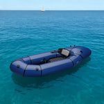 TREKKA Single Inflatable Kayak Lightweight Compact Design Breathable Mesh Backrest Ideal for Boating & Fishing - Blue