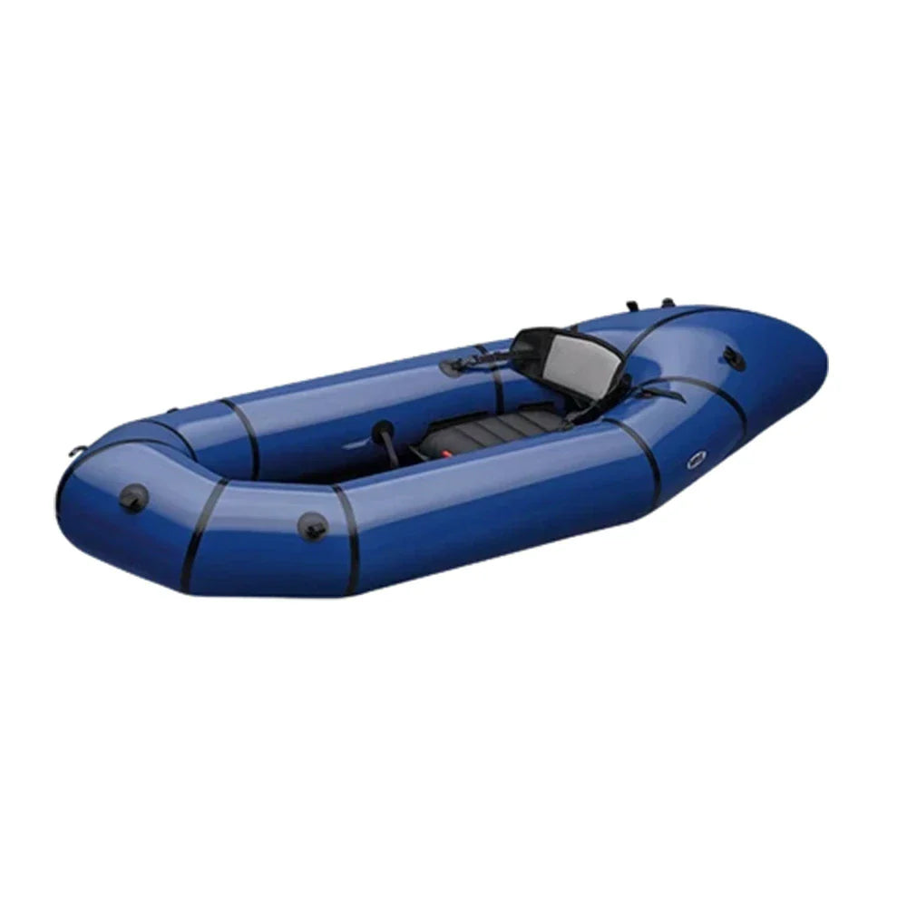 TREKKA Single Inflatable Kayak Lightweight Compact Design Breathable Mesh Backrest Ideal for Boating & Fishing - Blue