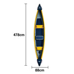 TREKKA 1/2/3-Person Inflatable Kayak Lightweight Durable Design Inflatable Keel Splash-Proof Shields Ideal for Boating & Fishing
