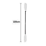 TREKKA Fiberglass Paddle Adjustable Blade Splash Guard 220cm Lightweight for Inflatable Kayaks & Canoes - White