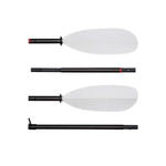 TREKKA Fiberglass Paddle Adjustable Blade Splash Guard 220cm Lightweight for Inflatable Kayaks & Canoes - White