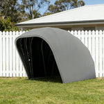 TREKKA Fully Automatic Car Canopy - 5.5/6m Retractable Cover Stainless Steel Frame Remote Control Operation Waterproof & UV-Resistant Fabric - Grey