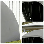 TREKKA Fully Automatic Car Canopy - 5.5/6m Retractable Cover Stainless Steel Frame Remote Control Operation Waterproof & UV-Resistant Fabric - Grey