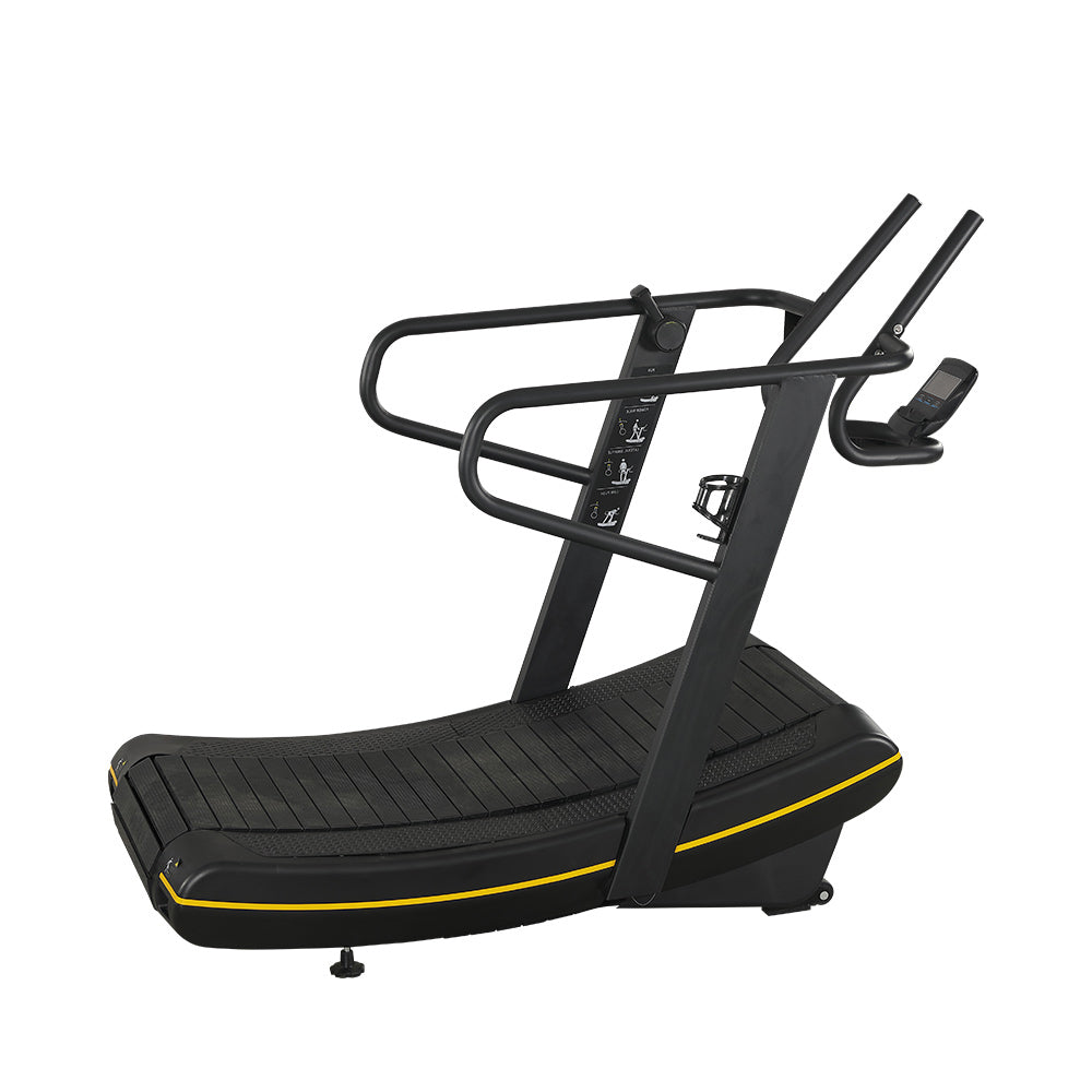 FITPRO BS005 Manual Adjustment - 8 Magnetic Resistance Treadmill Train Gym Levels Home Equipment Machine Black&Yellow
