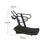 FITPRO BS005 Manual Adjustment - 8 Magnetic Resistance Treadmill Train Gym Levels Home Equipment Machine Black&Yellow
