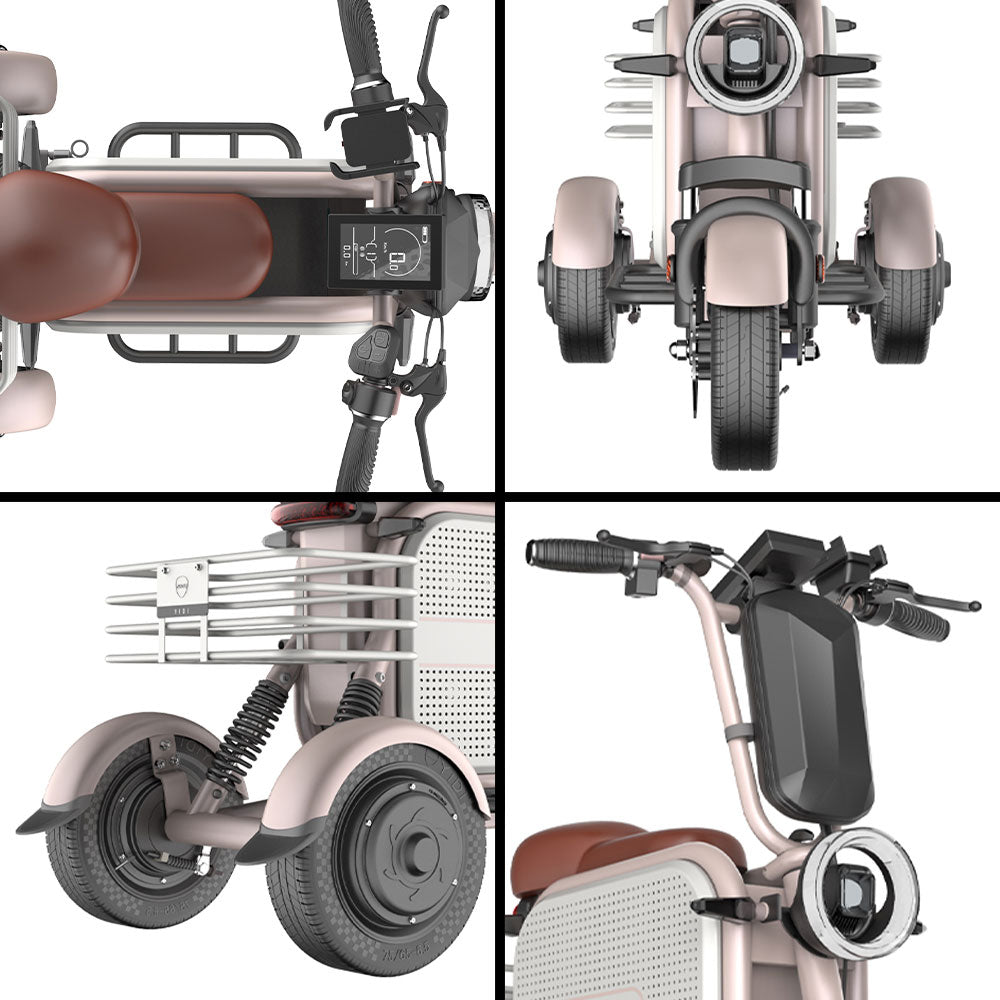 YIDI DDU10S 1000W Steel Battery Dual Lithium 48V White Scooter High Electric Foldable 10Ah/15Ah Pink/Black 11-inch Drum Carbon Drive Black Brake