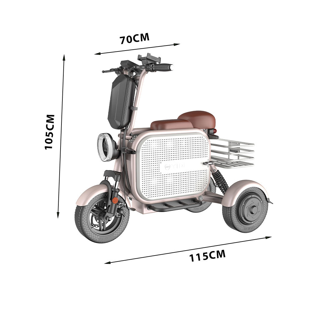 YIDI DDU10S 10Ah/15Ah Battery Carbon Electric Steel 48V Lithium 500W White/Black Black 11-inch Foldable Scooter Pink Drum High Brake
