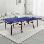 DOUBLE FISH Indoor Net 301 18mm Table - Tennis/Ping ITTF Foldable Black&Blue Ball Table Pong Bats Approve