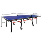 DOUBLE FISH Indoor Net 301 18mm Table - Tennis/Ping ITTF Foldable Black&Blue Ball Table Pong Bats Approve