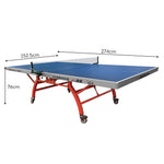 DOUBLE FISH 323 ITTF Approved Ping Pong Table 18mm Indoor Table Tennis Table Red Blue with Net & Paddles