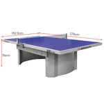 DOUBLE FISH Pong Ball Table Gray&Blue 18mm Bats - Table B330 ITTF Net Indoor Tennis/Ping Approve