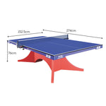 DOUBLE FISH ITTF 2-B - Tennis/Ping Table Volant Ball Bats Table Red&Blue Pro 25mm Indoor Pong Net Approve