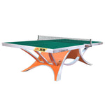 DOUBLE FISH 2 Indoor Net Table 25mm ITTF - Bats Ball Tennis/Ping Table Orange&Green VOLANT Pong Pro KING Approve