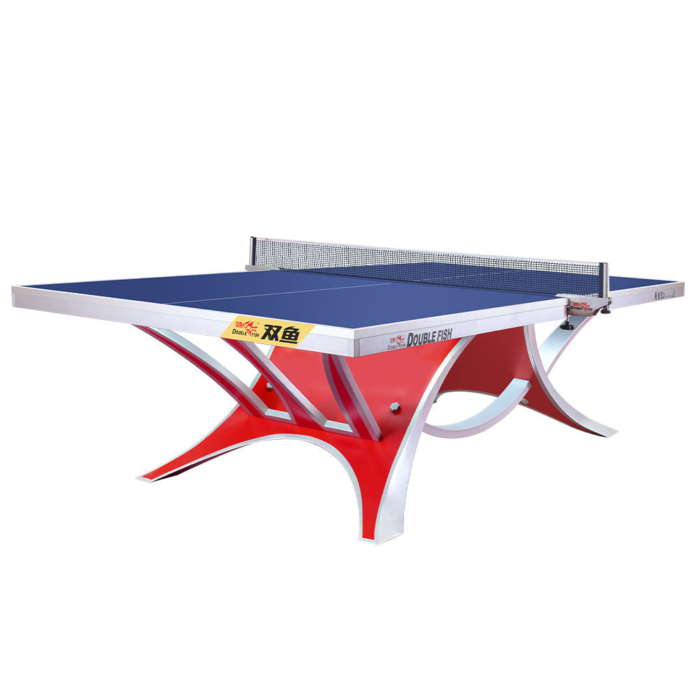 DOUBLE FISH Tennis/Ping 2 Pong KING Table 25mm Bats Net Red&Blue Pro Ball ITTF Indoor - VOLANT Table Approve