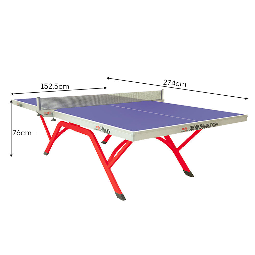 DOUBLE FISH Net Ball 25mm Tennis/Ping - VOLANTX1 Bats Pong Red&Blue Table ITTF Indoor Table Approve