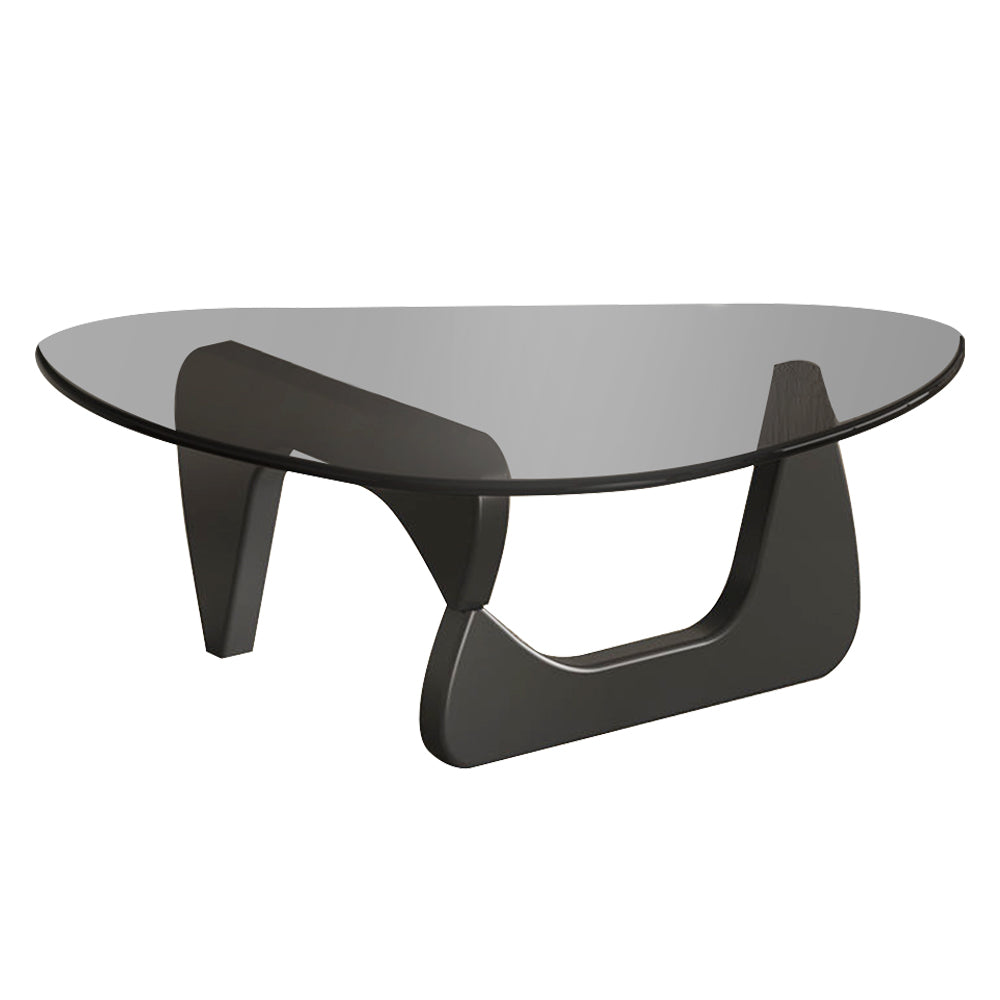 LIVARA Small/Large Oak Coffee Coffee Table Glass Table Legs