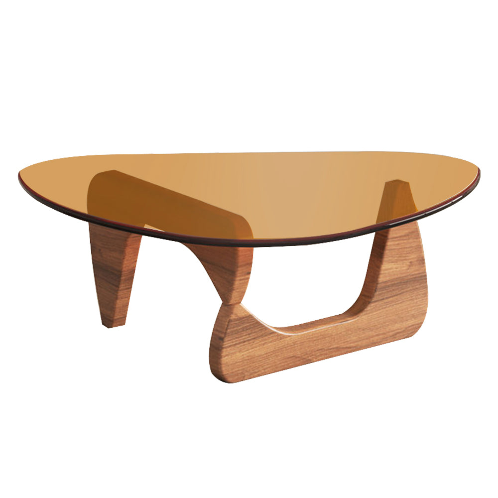 LIVARA Small/Large Oak Coffee Coffee Table Glass Table Legs