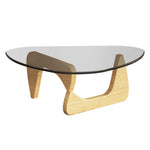 LIVARA Small/Large Oak Coffee Coffee Table Glass Table Legs