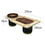 VERSA 275cm - Game Table Roulette Home Events W/ Wheel Roulette Private Rooms Length Wood