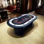 VERSA 244cm Events Game Table Length Home - W/ Wheel Roulette Private Rooms Black&White